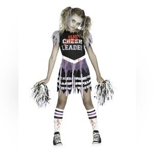 Zombie Fear Leader Girls Kids Halloween Costume